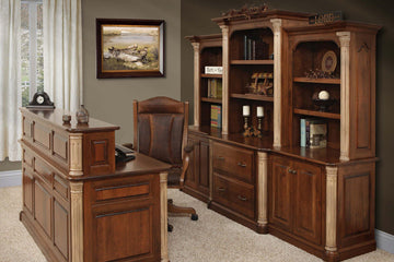 Amish Oak and Cherry Home Office Solid Wood Home Office Made in USA  Georgetown-HO