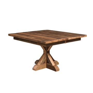 Amish South Heart Solid Wood Small Rectangular Leg Farm Table